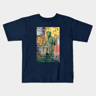 Søren Kierkegaard MONUMENT and quote: To dare is to lose one&#39;s footing momentarily... Kids T-Shirt